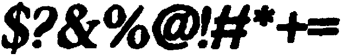 Carterion Eroded Italic otf (400) Font OTHER CHARS