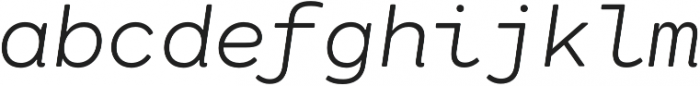 Cartograph Mono CF Light Italic otf (300) Font LOWERCASE
