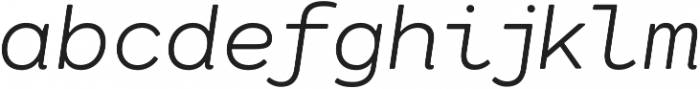 Cartograph Sans CF Light Italic otf (300) Font LOWERCASE