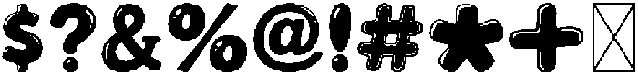 Cartoon Bubble Mint Regular otf (400) Font OTHER CHARS