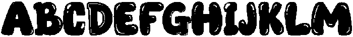 Cartoon Bubble Mint Regular otf (400) Font UPPERCASE
