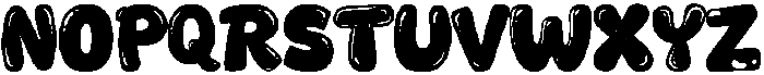 Cartoon Bubble Mint Regular otf (400) Font UPPERCASE