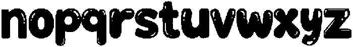 Cartoon Bubble Mint Regular otf (400) Font LOWERCASE