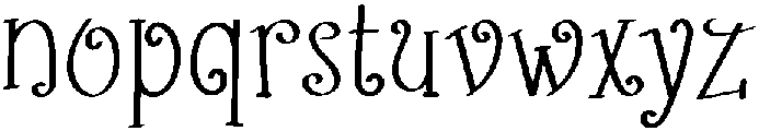 Cartoon Regular otf (400) Font LOWERCASE