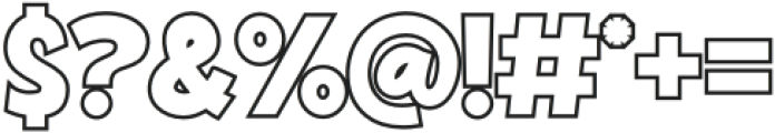 Cartoon Splash Outline otf (400) Font OTHER CHARS
