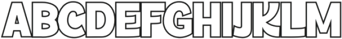 Cartoon Splash Outline otf (400) Font UPPERCASE