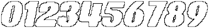 Casile Pixel Outline otf (400) Font OTHER CHARS