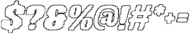 Casile Pixel Outline otf (400) Font OTHER CHARS