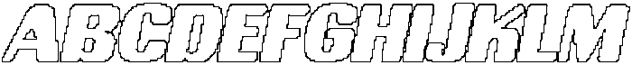 Casile Pixel Outline otf (400) Font UPPERCASE