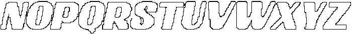 Casile Pixel Outline otf (400) Font UPPERCASE