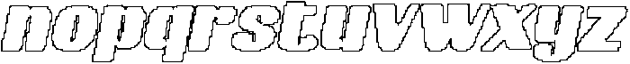 Casile Pixel Outline otf (400) Font LOWERCASE
