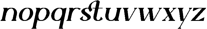Cassovia Italic otf (400) Font LOWERCASE