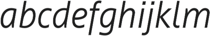 Cast Light Italic otf (300) Font LOWERCASE