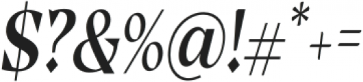 Casta Semi Bold Condensed Slanted otf (600) Font OTHER CHARS