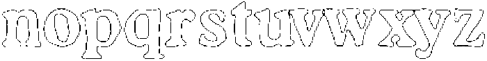 Castemire Circular Outline otf (400) Font LOWERCASE
