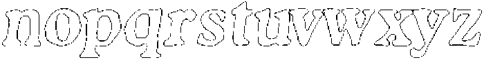 Castemire Outline Italic otf (400) Font LOWERCASE