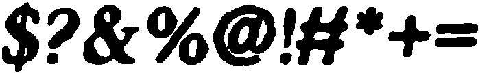 Castemire Rounded Eroded Italic otf (400) Font OTHER CHARS