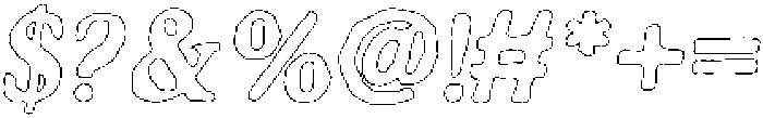 Castemire Rounded Outline Italic otf (400) Font OTHER CHARS