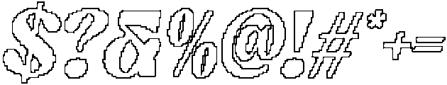 Castio Pixel Outline otf (400) Font OTHER CHARS
