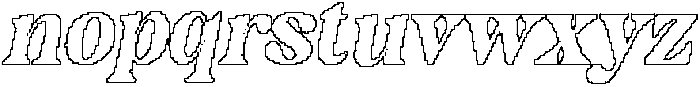 Castio Pixel Outline otf (400) Font LOWERCASE