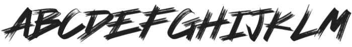 Casual Brush Regular otf (400) Font UPPERCASE