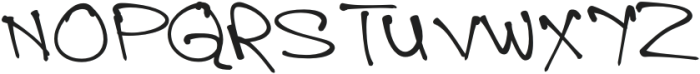 Casually Handwritten Regular otf (400) Font UPPERCASE