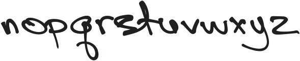Casually Handwritten Regular otf (400) Font LOWERCASE