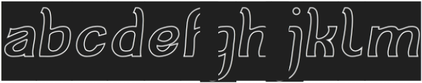 Cat Eyes-Hollow-Inverse otf (400) Font LOWERCASE