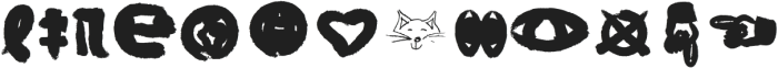 Cat Finger Fat-Icons otf (800) Font LOWERCASE