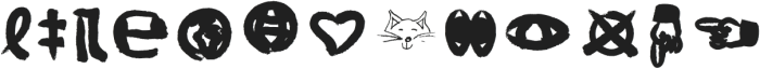Cat Finger Left-Icons otf (400) Font LOWERCASE