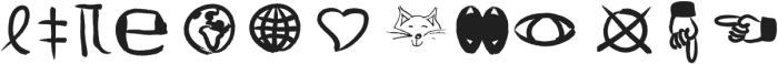 Cat Finger Light-Icons otf (300) Font LOWERCASE