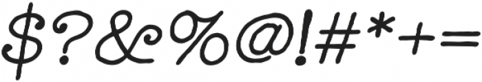 Catalina Typewriter Italic otf (400) Font OTHER CHARS
