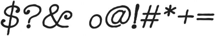 Catalina Typewriter Italic ttf (400) Font OTHER CHARS