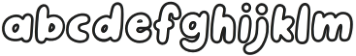 Cats and Dogs Outline Regular otf (400) Font LOWERCASE