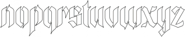 Cattedrale Outline otf (400) Font LOWERCASE