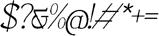 Cavallus Italic otf (400) Font OTHER CHARS