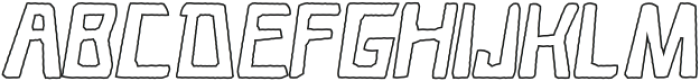 Caveage Cutout Outline Italic otf (400) Font UPPERCASE