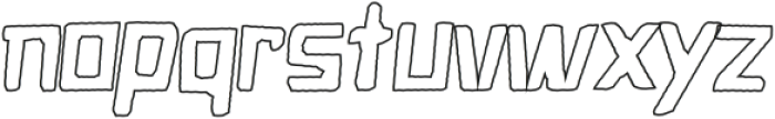 Caveage Cutout Outline Italic otf (400) Font LOWERCASE