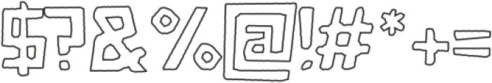 Caveage Cutout Outline otf (400) Font OTHER CHARS