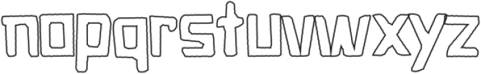 Caveage Cutout Outline otf (400) Font LOWERCASE