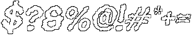 Cavella Pixel Outline otf (400) Font OTHER CHARS