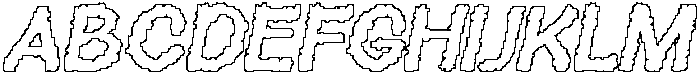 Cavella Pixel Outline otf (400) Font UPPERCASE