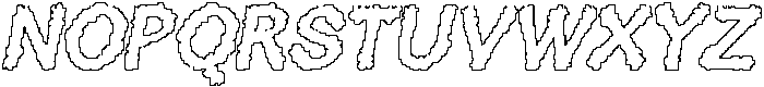 Cavella Pixel Outline otf (400) Font UPPERCASE