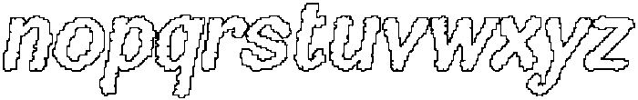 Cavella Pixel Outline otf (400) Font LOWERCASE