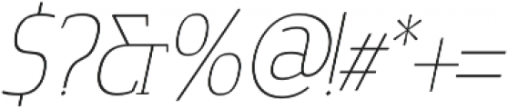 Cavole Slab Thin Italic otf (100) Font OTHER CHARS