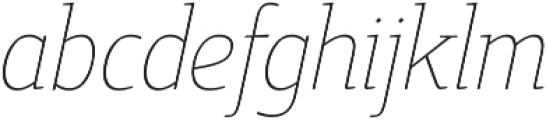Cavole Slab Thin Italic otf (100) Font LOWERCASE