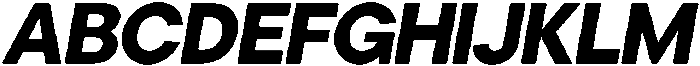 Cavren Sans Extra Bold Slanted otf (700) Font UPPERCASE