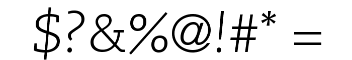 CaeciliaLTStd-LightItalic Font OTHER CHARS