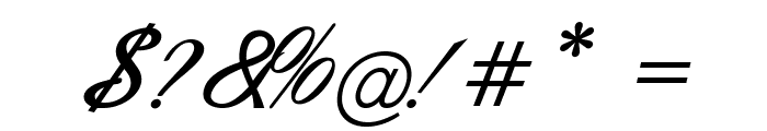 Calligri-BoldItalic Font OTHER CHARS