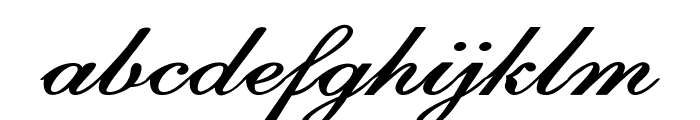 Calligri-ExpandedBoldItalic Font LOWERCASE